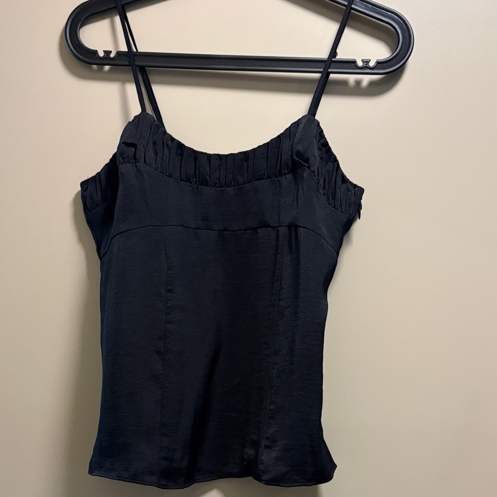Banana Republic Black Satin Spaghetti Strap Camisole